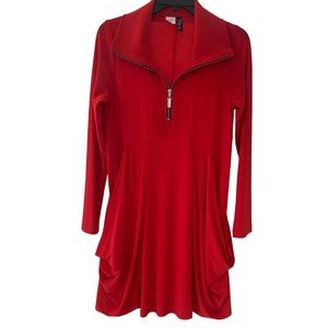 Fashque Studio Zip Up Dress Tunic Top